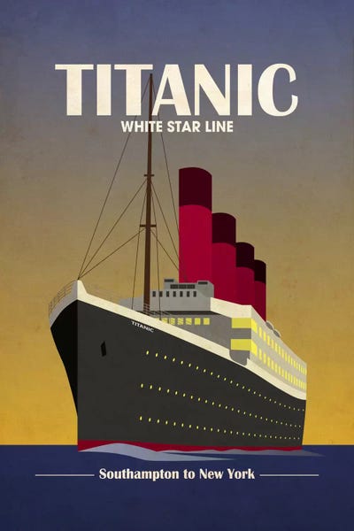 Cruise Ships: Titanic Ocean Liner Art Deco by Michael Tompsett