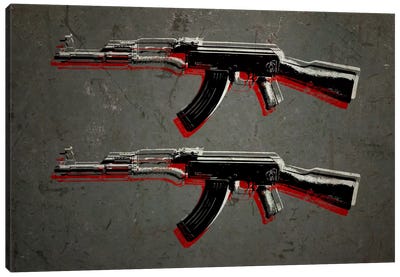 AK47 Assault Rifle Canvas Art Print - Veterans Day
