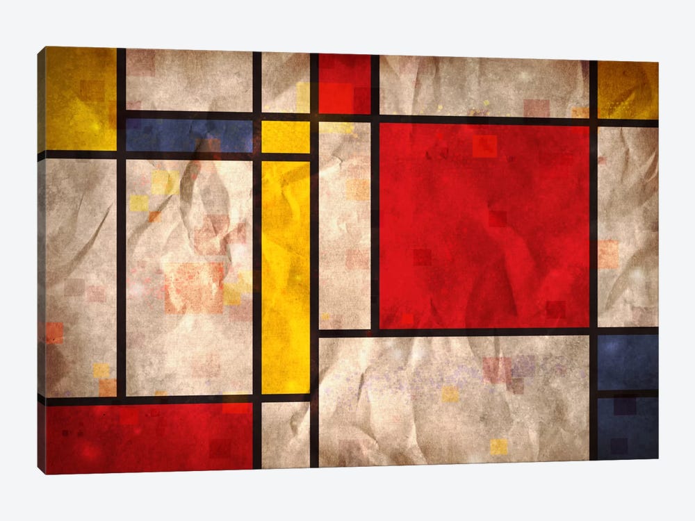 Mondrian Inspired by Michael Tompsett 1-piece Canvas Art Print