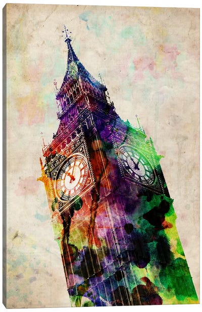 London Big Ben Canvas Art Print - Building & Skyscraper Art