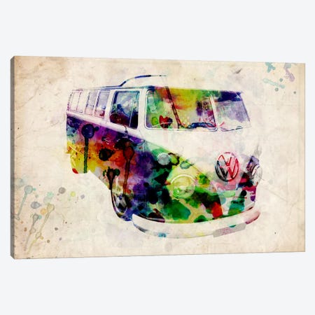 VW Camper Van (Urban) Canvas Print #8887} by Michael Tompsett Canvas Art Print