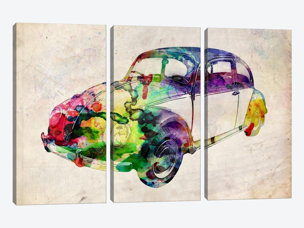VW Beetle (Urban) by Michael Tompsett 3-piece Canvas Artwork