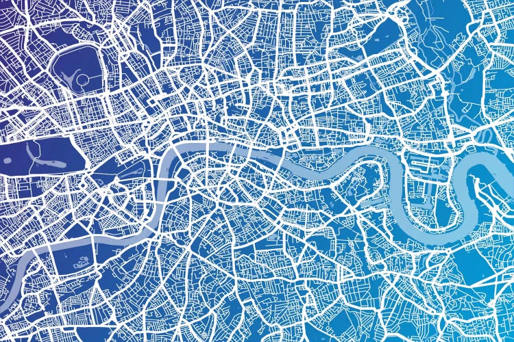 London Street Map (Blue II)