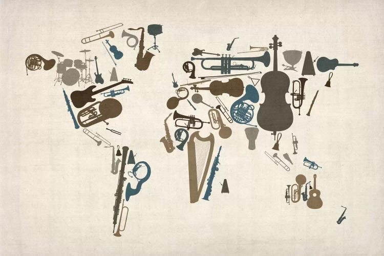 Musical Instruments Map of the World