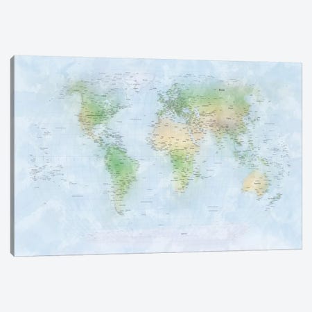 World Map III Canvas Print #8931} by Michael Tompsett Canvas Art
