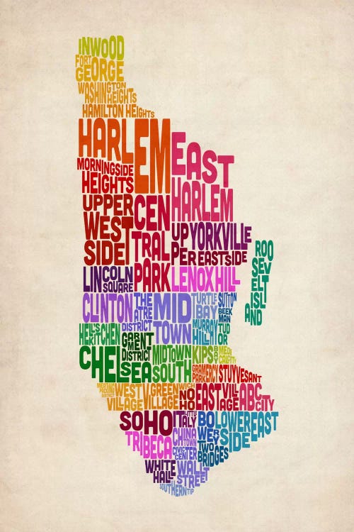 New York Typographic Map II