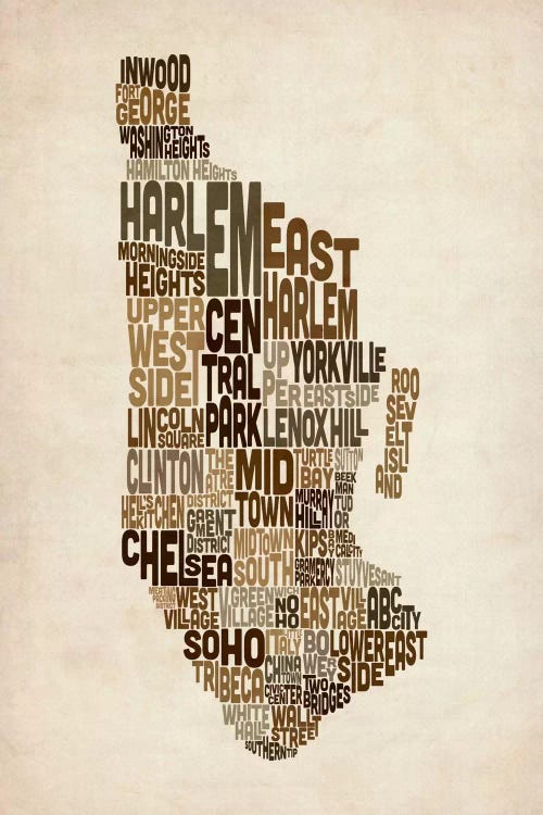 New York Typographic Map III