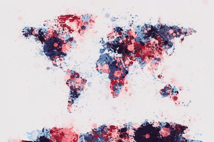 World Map Paint Drops II