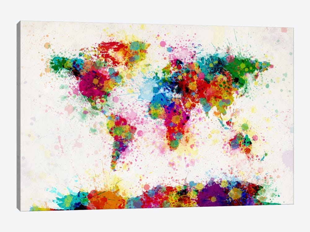 Featured image of post Michael Tompsett Maps Michael tompsett paint splashes world map 4 14 x 19 canvas art