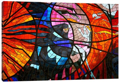 Stained Glass Window Canvas Art Print - Colorful Art