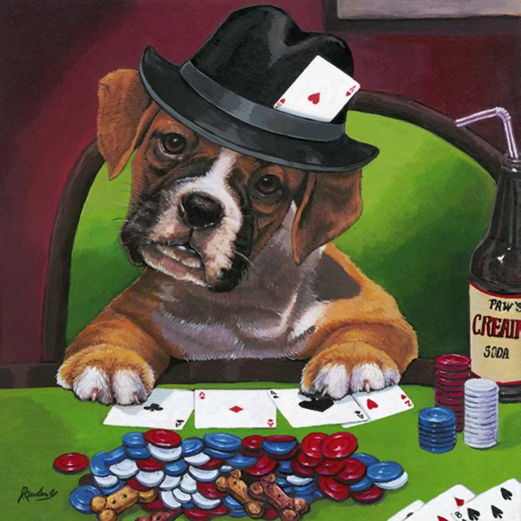 Poker Dogs Jenny Newland by Jenny Newland wall art