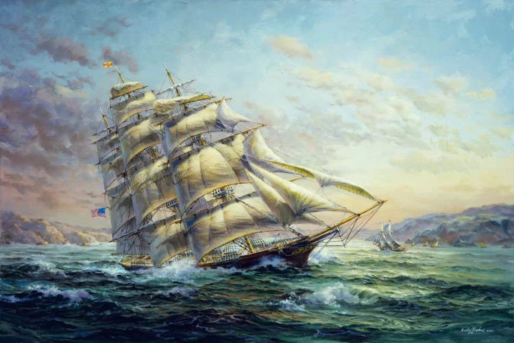 Clipper Ship Print, Sailboat Decor, Nautical Nursery Art, Clipper Ship Decor  -  Canada