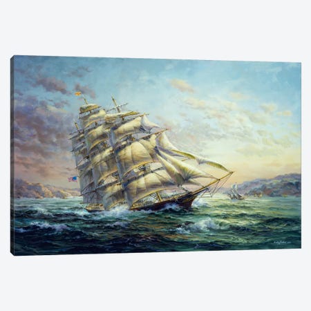Clipper Ship Surprise Canvas Print #9064} by Nicky Boehme Canvas Wall Art
