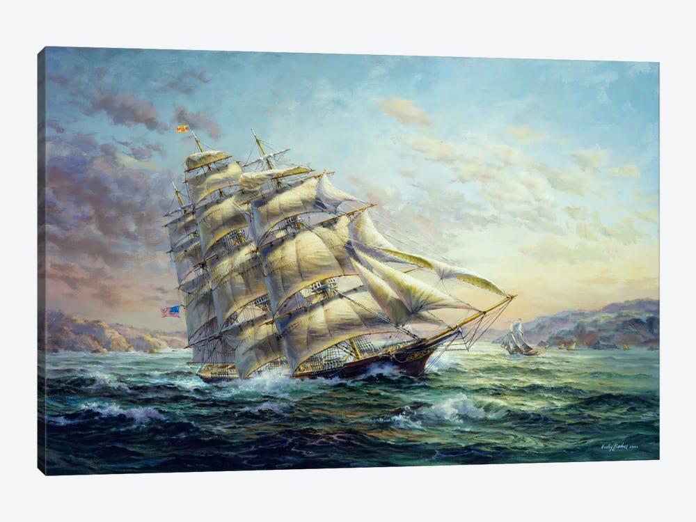 Clipper Ship Surprise by Nicky Boehme 1-piece Canvas Print