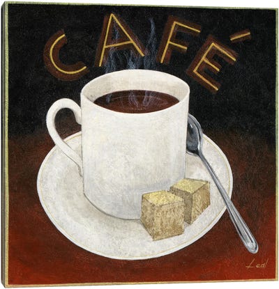Cup of Coffee Canvas Art Print - Cafe Art