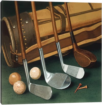 Club Line Up (Golf) Canvas Art Print - William Vanderdasson