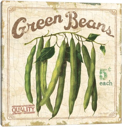 Green Beans (On Special II) Canvas Art Print - Farmhouse Kitchen Art