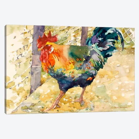 Colorful Rooster Canvas Print #9152} by Annelein Beukenkamp Canvas Print