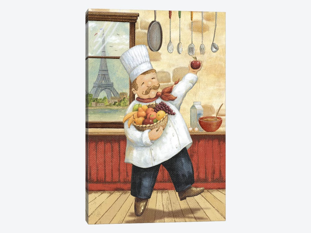 Happy Chef I by Daphne Brissonnet 1-piece Canvas Art Print