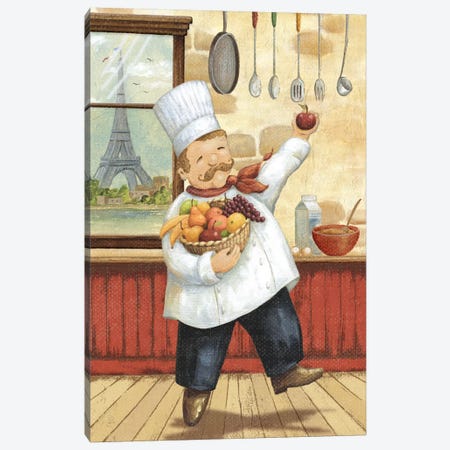 Happy Chef I Canvas Print #9165} by Daphne Brissonnet Art Print