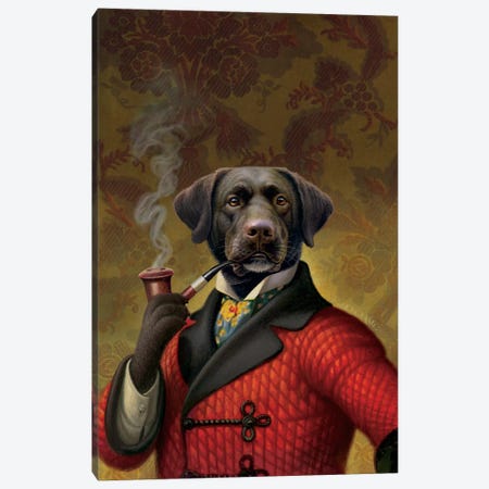 The Red Beret (Dog) Canvas Print #9207} by Dan Craig Canvas Wall Art