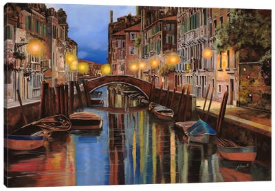 Alba a Venezia Canvas Art Print - Boat Art