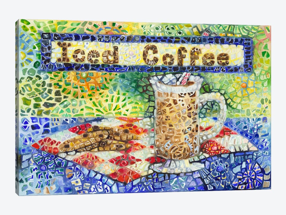 Iced Coffee by Charlsie Kelly 1-piece Canvas Artwork