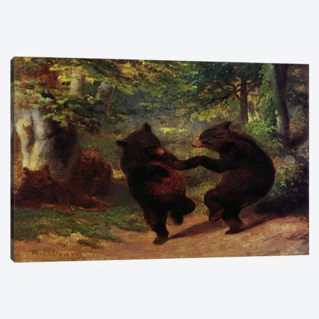 Dancing Bears Canvas Print #9354} by Unknown Artist Canvas Wall Art