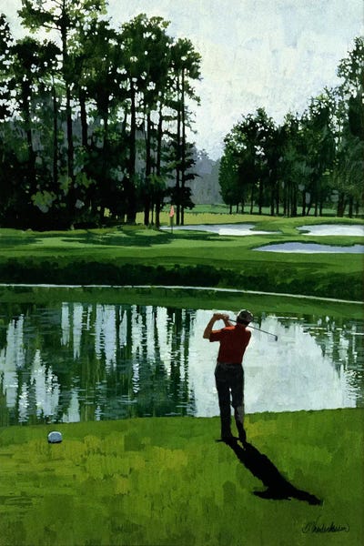 Golf Course 9 by William Vanderdasson framed canvas print