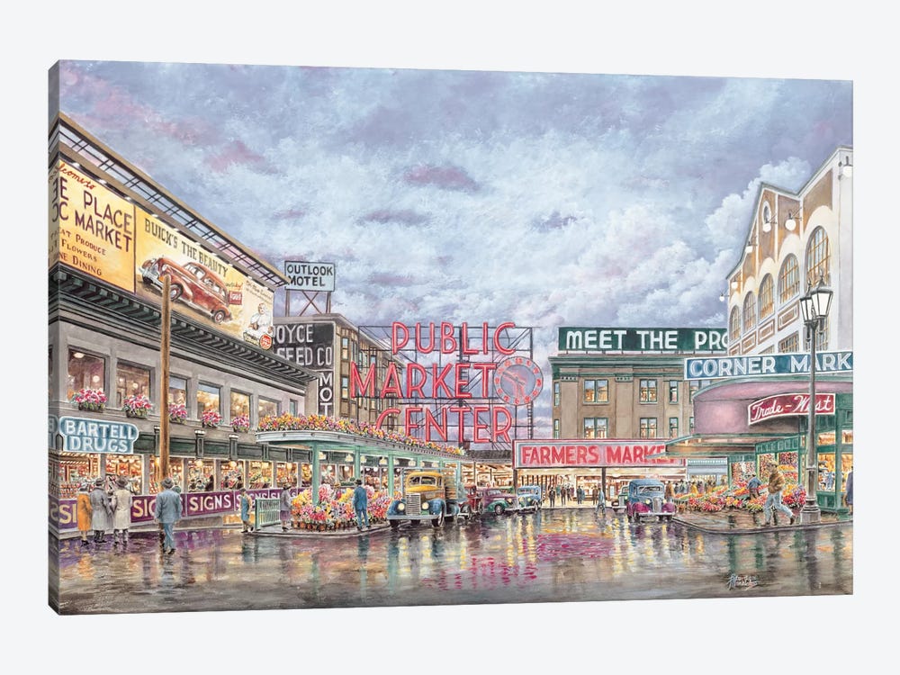 Pike Place Market 1-piece Canvas Art