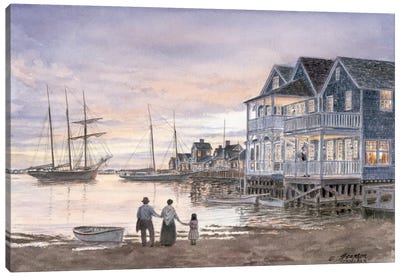 Nantucket Sunset Canvas Art Print - Stanton Manolakas
