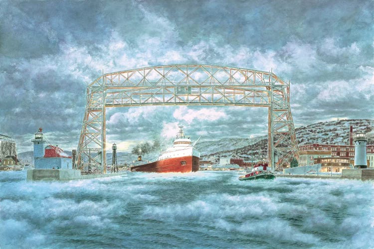 The Edmund Fitzgerald Leaving The Dock by Stanton Manolakas wall art