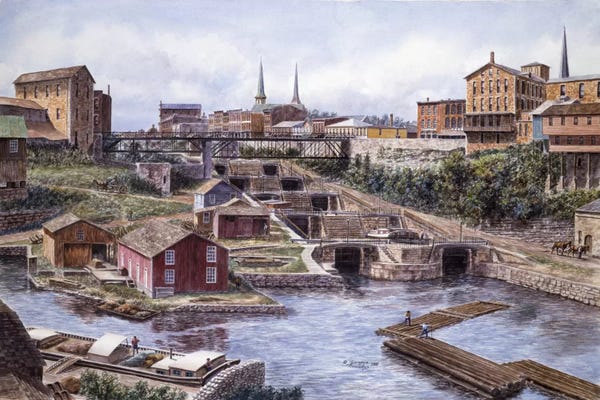 Stanton Manolakas: Flight of Five, Lockport, NY by Stanton Manolakas