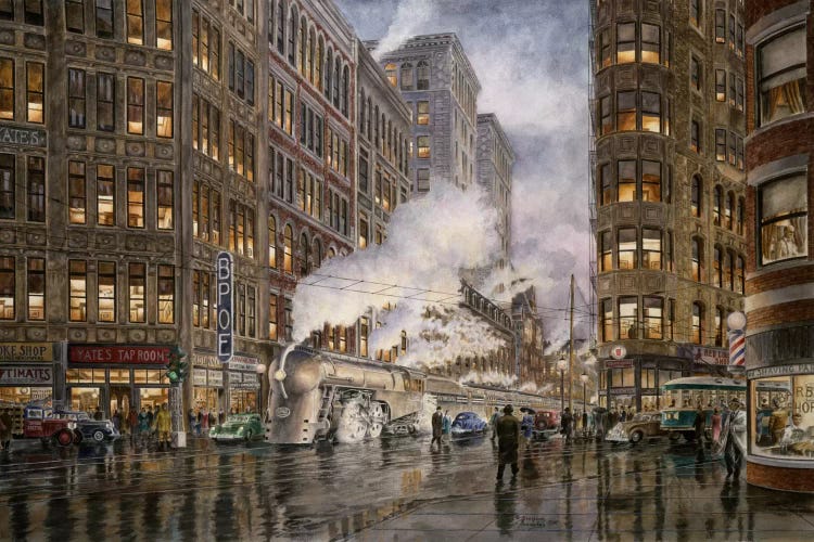 20th Century Limited, Washington & Wharf, Syracuse, New York by Stanton Manolakas wall art