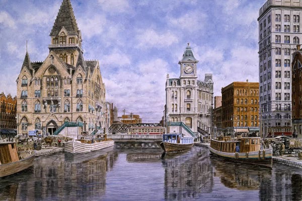 Stanton Manolakas: Dewitt Clinton Square, Ca 1907, Syracuse Ny by Stanton Manolakas