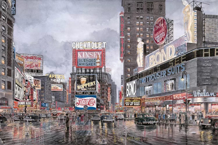 Times Square: New York by Stanton Manolakas wall art