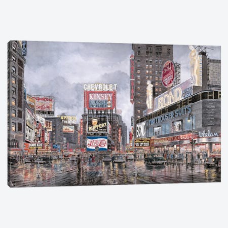 Times Square: New York Canvas Print #9561} by Stanton Manolakas Canvas Artwork