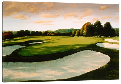 Golf Course 8 Canvas Art Print - Field, Grassland & Meadow Art