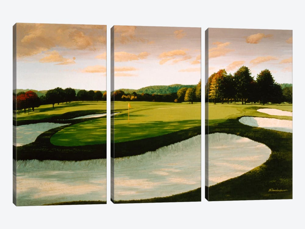 Golf Course 8 by William Vanderdasson 3-piece Canvas Art