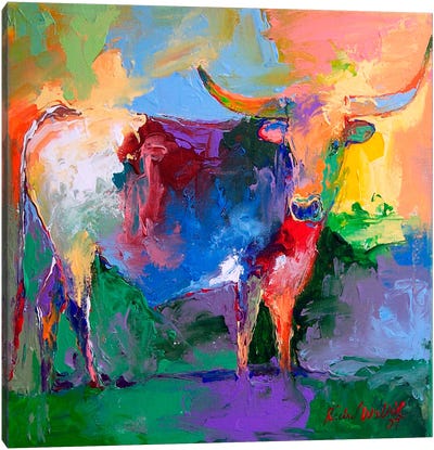 Bull Canvas Art Print - Pantone Color of the Year