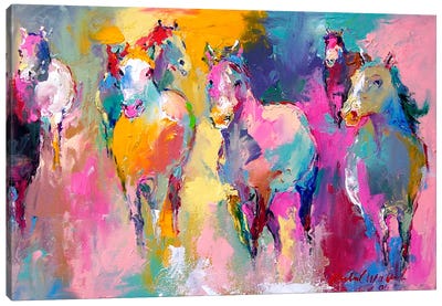 Wild Canvas Art Print - Horses