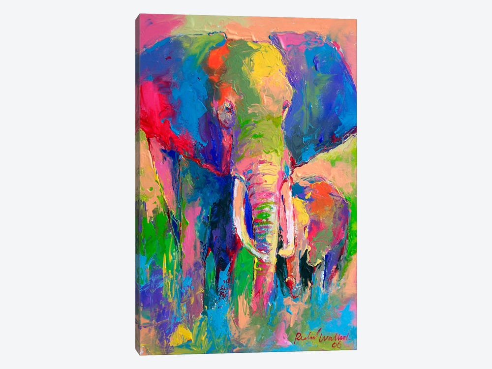 Elephant by Richard Wallich 1-piece Canvas Art Print