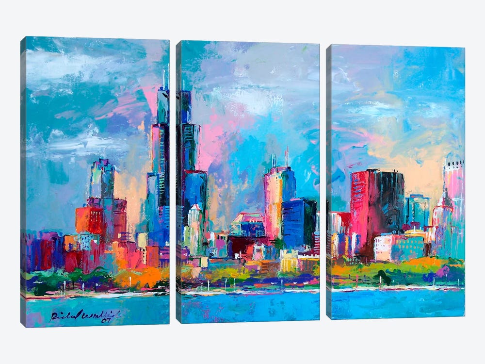 Chicago V by Richard Wallich 3-piece Canvas Artwork