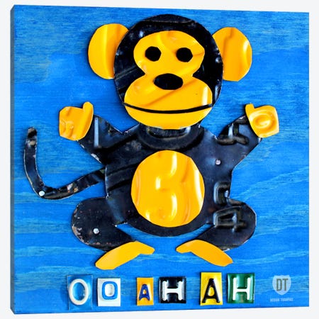 "Oo Ah Ah" The Monkey Canvas Print #9711} by Design Turnpike Art Print