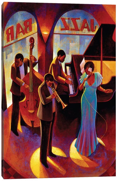 At The Top Canvas Art Print - Jazz Music