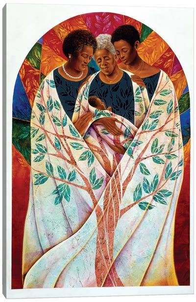 Family Tree Canvas Art Print - Black History Month