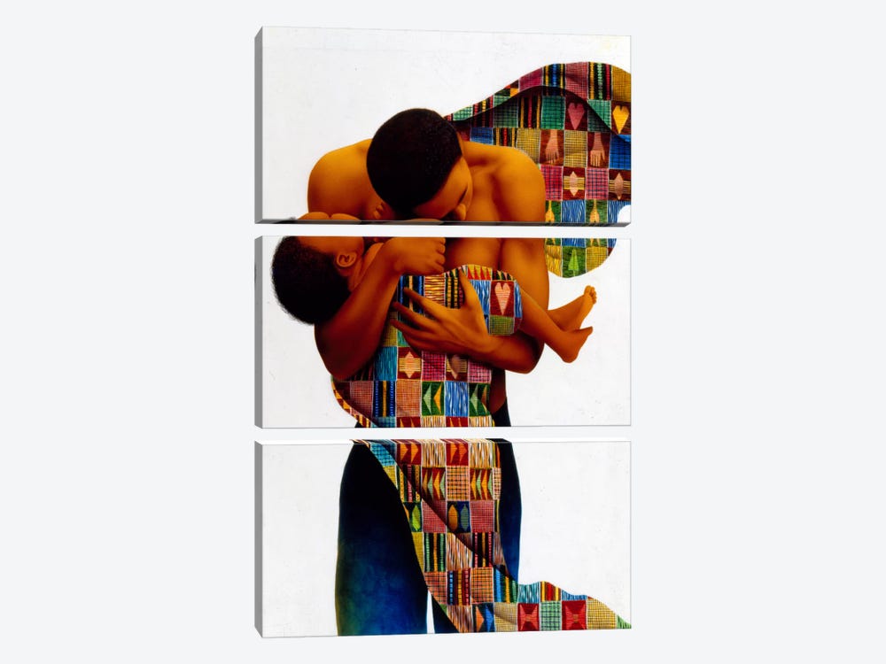 Sheltering Love by Keith Mallett 3-piece Canvas Print