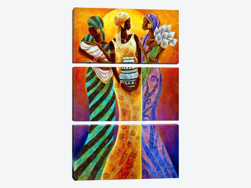 Sisters of The Sun by Keith Mallett 3-piece Art Print