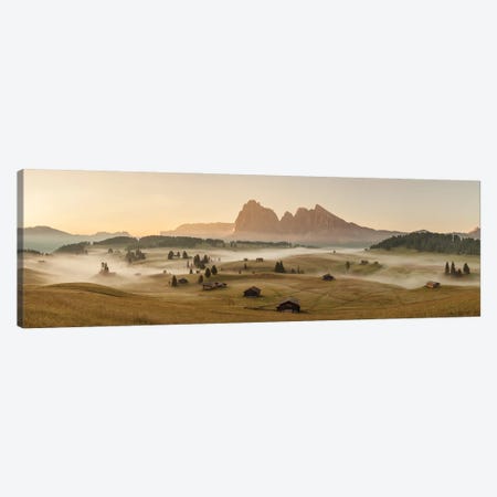 Panoramic Photo - Alpe Di Siusi Landscape Canvas Print #AAB102} by Annabelle Chabert Canvas Art