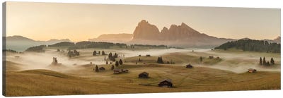 Panoramic Photo - Alpe Di Siusi Landscape Canvas Art Print - Annabelle Chabert